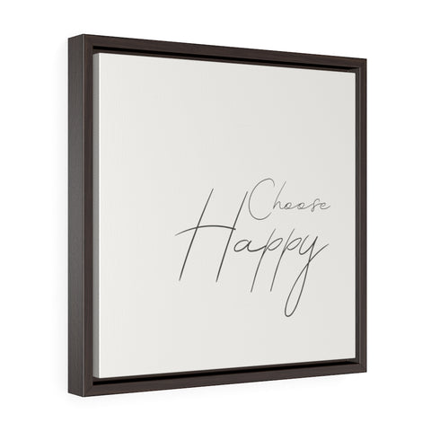 Choose Happy (off-white) -  Framed Gallery Wrap Canvas