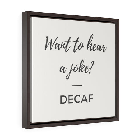 Decaf (off-white) -  Framed Gallery Wrap Canvas