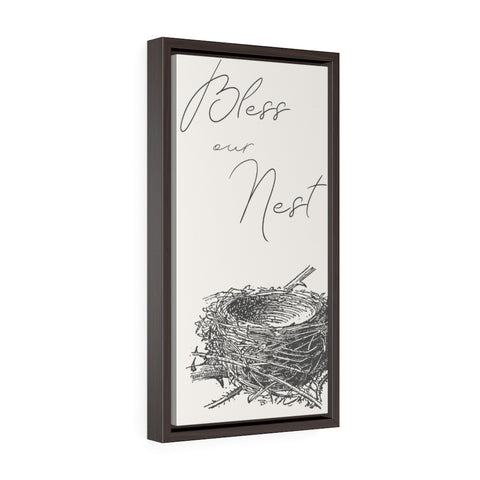 Bless our Nest - 10x20 Framed Gallery Wrap Canvas