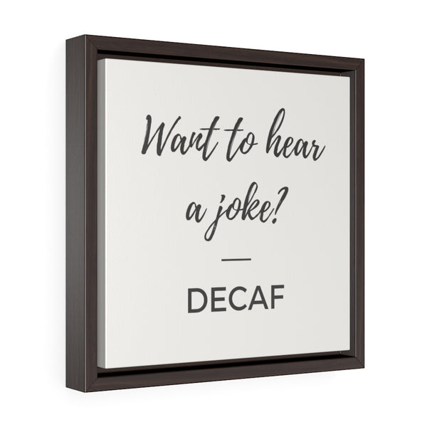 Decaf (off-white) -  Framed Gallery Wrap Canvas