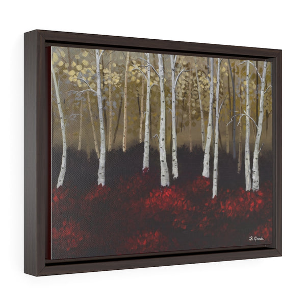 Birch Trees, Autumn (by Brent Grenda) - Framed Premium Gallery Wrap Canvas