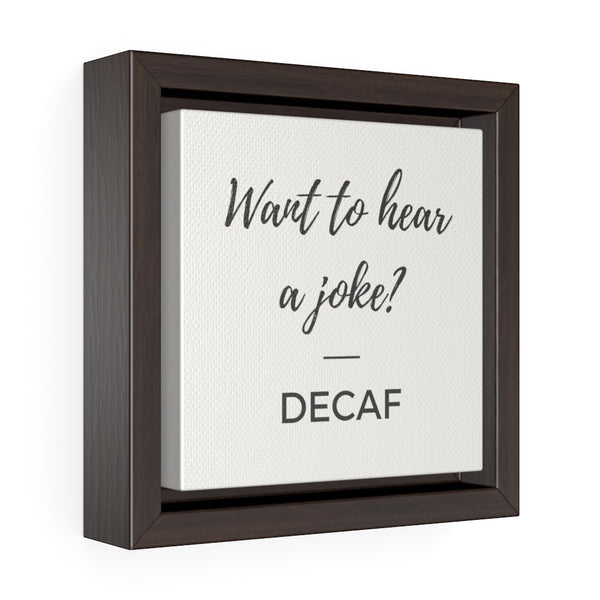 Decaf (off-white) -  Framed Gallery Wrap Canvas