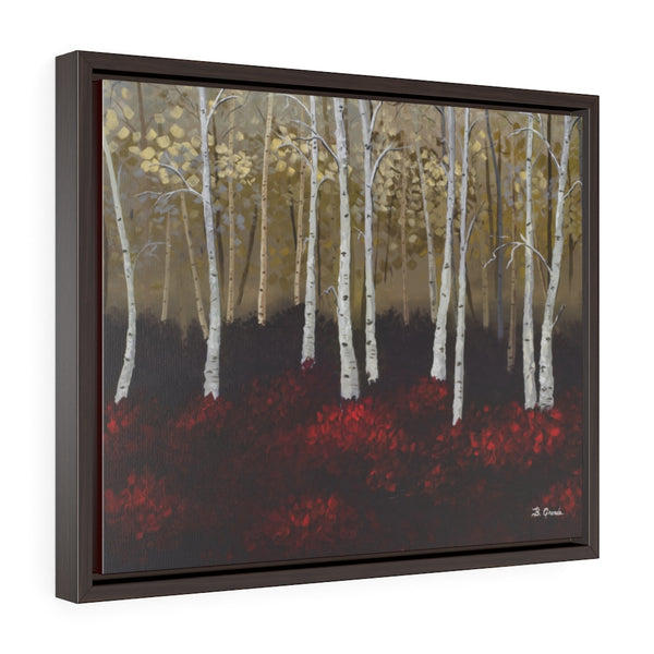 Birch Trees, Autumn (by Brent Grenda) - Framed Premium Gallery Wrap Canvas