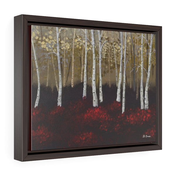 Birch Trees, Autumn (by Brent Grenda) - Framed Premium Gallery Wrap Canvas