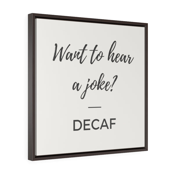 Decaf (off-white) -  Framed Gallery Wrap Canvas