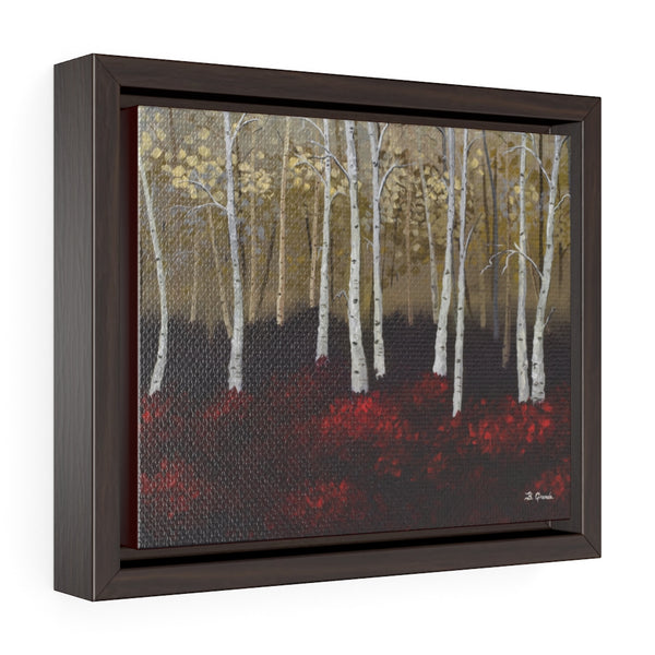 Birch Trees, Autumn (by Brent Grenda) - Framed Premium Gallery Wrap Canvas