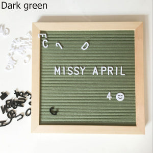 Decorative Felt Letter Board with Wooden Frame